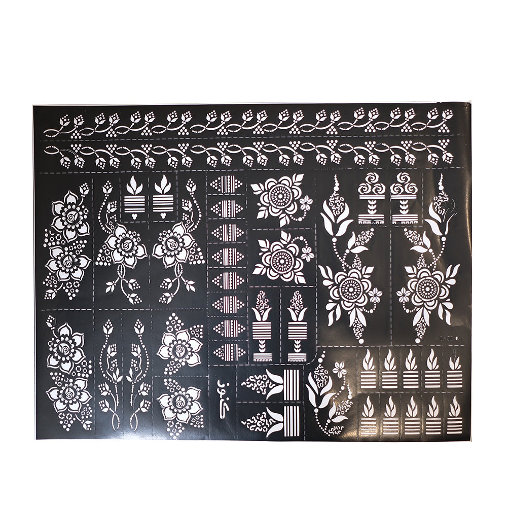 Henna Stencil Sheets Extra Large Size Modesty Collection