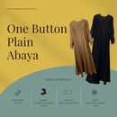 One Button Plain Abaya
