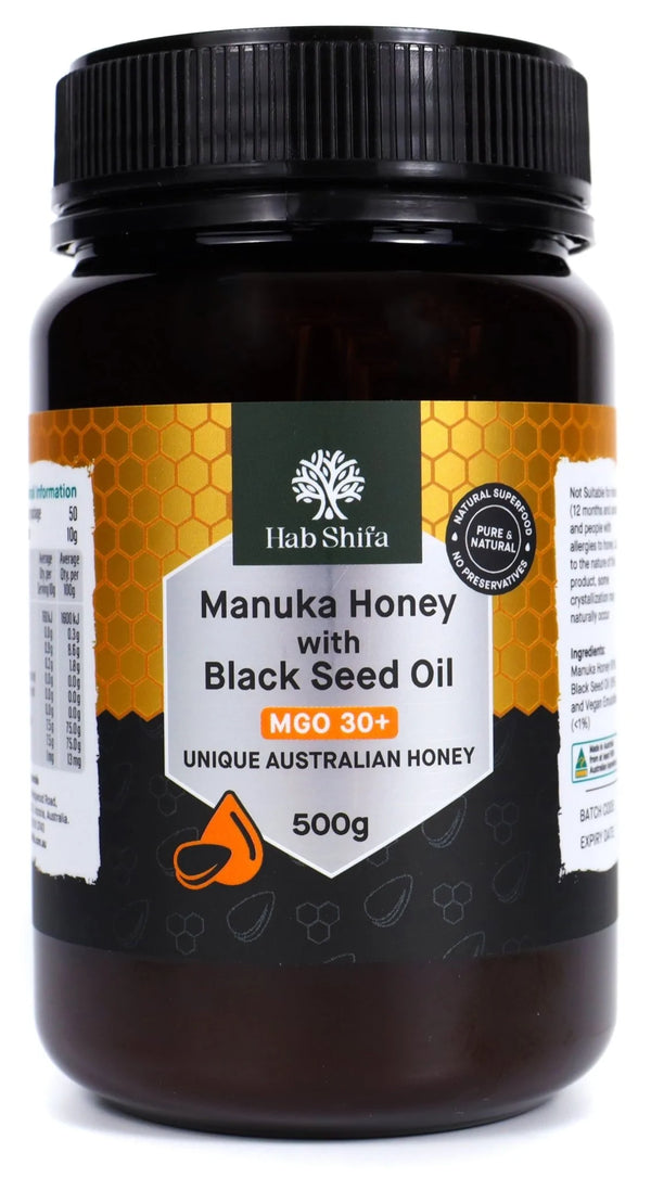 Manuka Honey (MGO 30+) with Black Seed Oil 500g