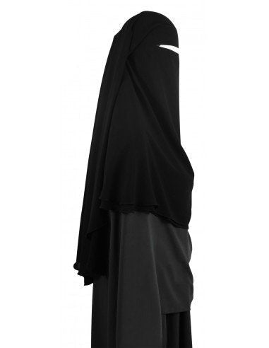 Three Layer Niqab Hijab Burqa Islamic Face Cover Veil-Burqa