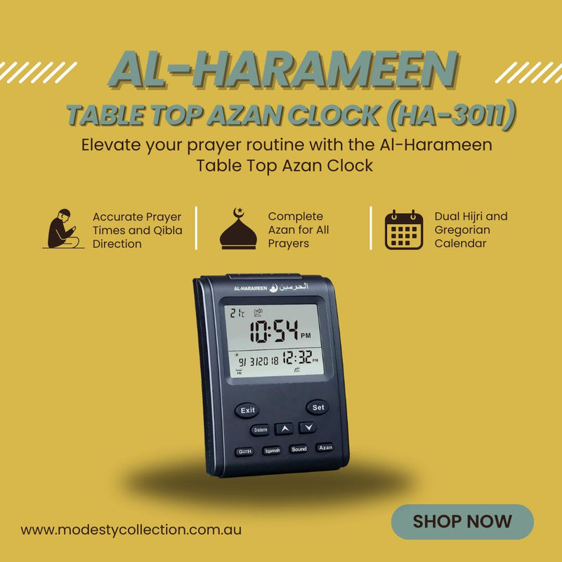 Al-Harameen Table top Azan Clock (HA-3011)