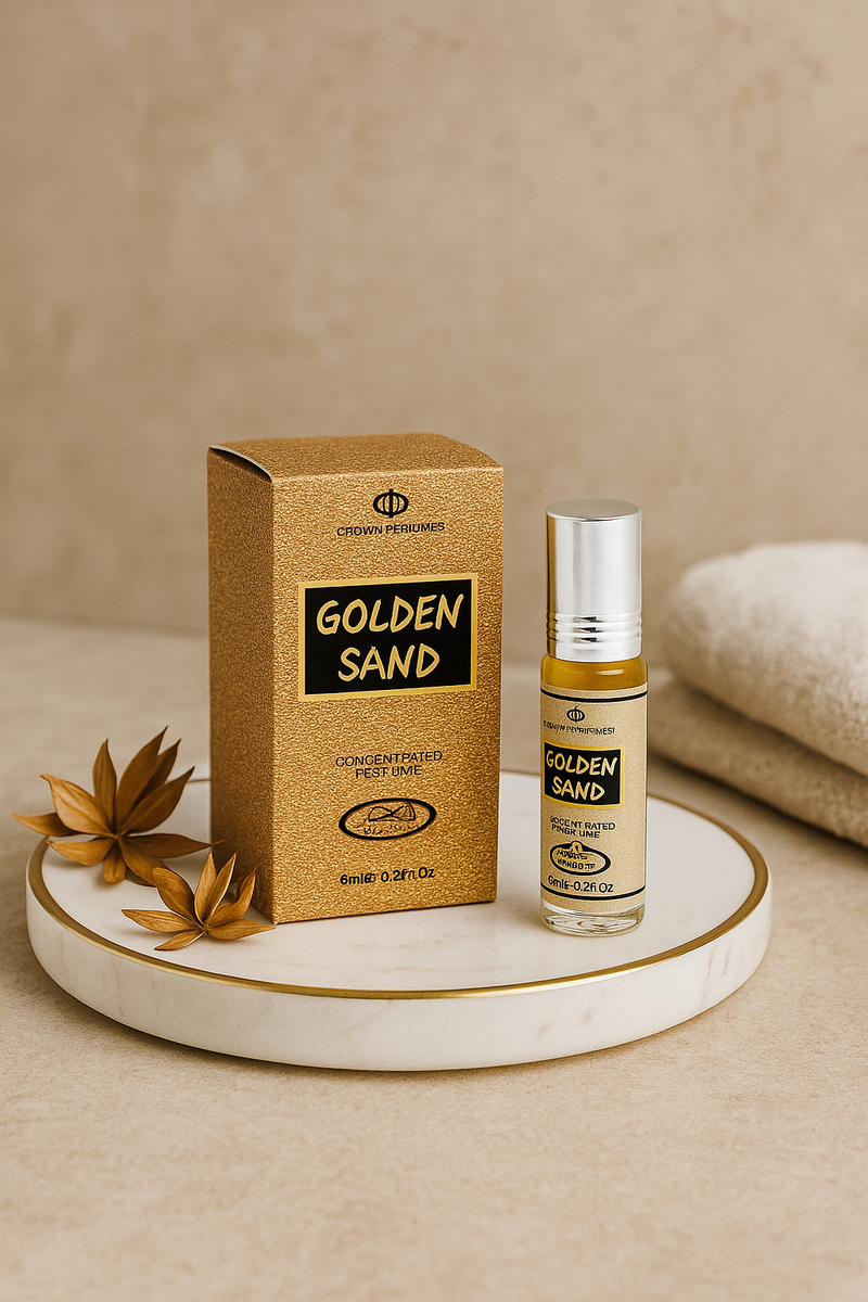 Golden Sand Perfume Oil | Al Rehab Roll-On Attar | Sweet Oudh & Caramel | 6ml