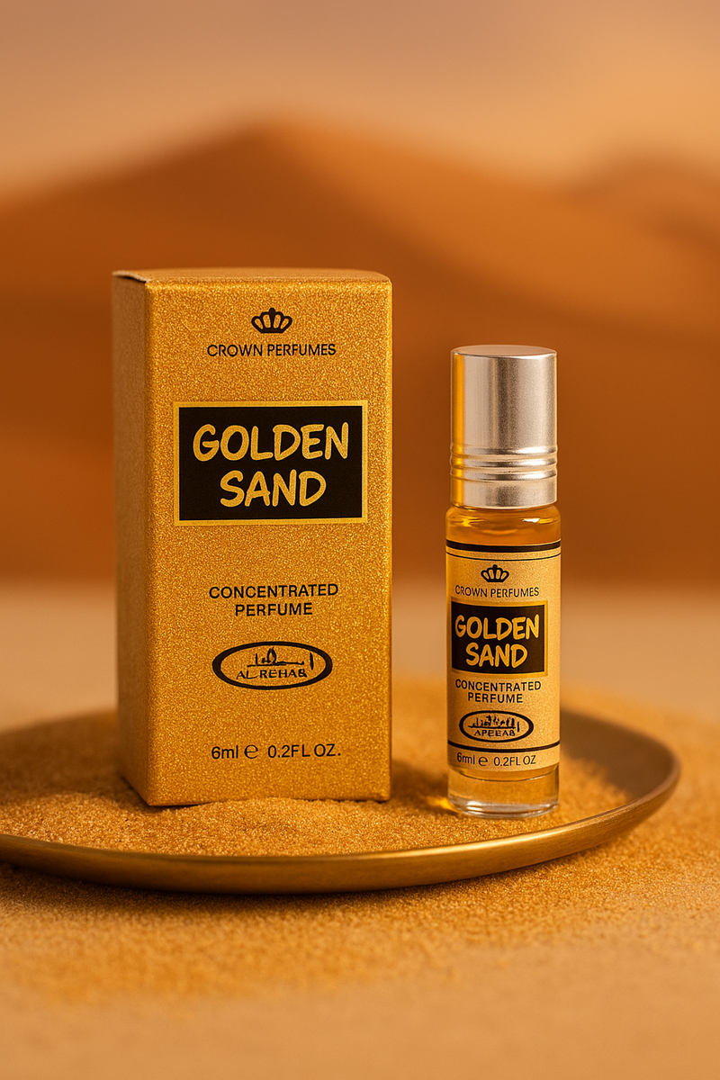 Golden Sand Perfume Oil | Al Rehab Roll-On Attar | Sweet Oudh & Caramel | 6ml