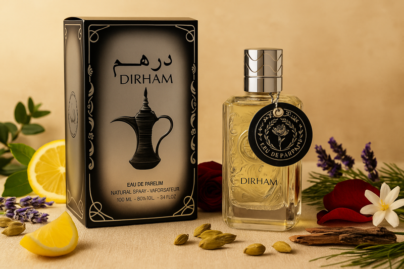Dirham Perfume | 100ml | Halal Unisex Eau de Parfum with Fresh Floral &amp; Woody Notes