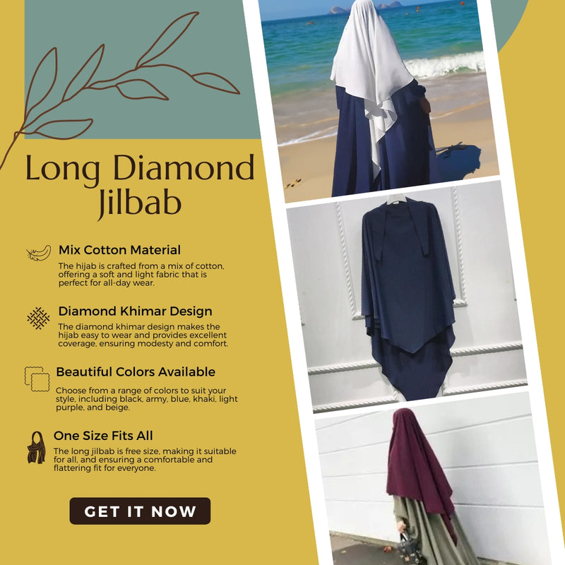 Long Diamond Jilbab | Turkish Khimar