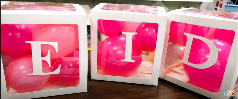 Eid Balloon Box Set | Pink & Blue