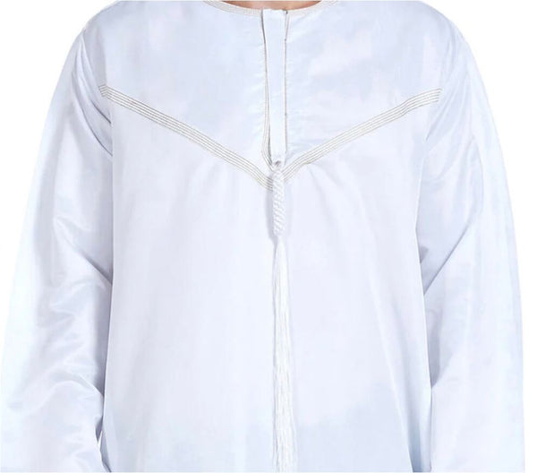 Classic Omani and Emirati Khaleej | Men's White Thobe