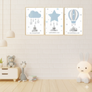 Three Piece Kids Wall Frame | Pink and White | Alhamdulillah | Allahuakbar | Subhanallah