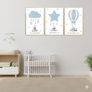 Three Piece Kids Wall Frame | Pink and White | Alhamdulillah | Allahuakbar | Subhanallah