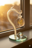 Crystal Allah Glass Tabletop Decoration – Elegant Islamic Home Décor (HDC03)