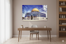 Dome of the Rock & Al Aqsa Mosque Canvas – Large Architectural Wall Art