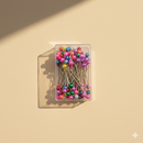 Hijab Pins Stainless Steel (Mixed Colours) – 100 Pieces Safety Scarf Pins