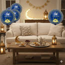 Eid Mubarak Navy & Gold Foil Balloon – Festive Decorative Balloon