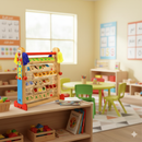 Arabic Alphabet Abacus Learning Toy – Wooden Educational Islamic Toy for Kids