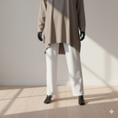 Men’s White Pants for Thobe – Lightweight Muslim Trousers with Elastic Waist