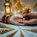 Natural Maroon Henna Cones – 12 Pack Traditional Indian Body Art