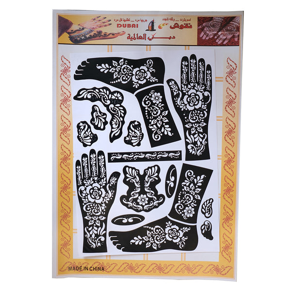 Henna Stencil Sheets for Hand and Foot