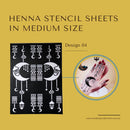 Henna Stencil Sheets - Medium Size