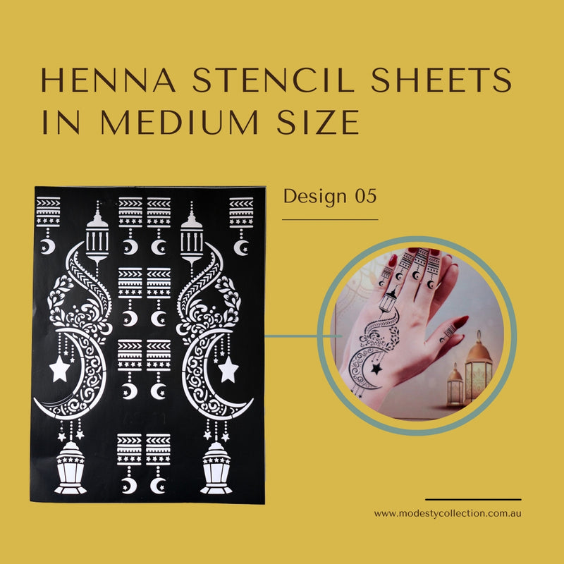 Henna Stencil Sheets - Medium Size