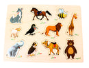 Kids Toy Puzzle – Arabic Animal Names Wooden Learning Board