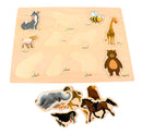 Kids Toy Puzzle – Arabic Animal Names Wooden Learning Board
