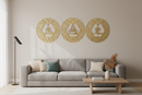 Round Home Deco Calligraphy – Set of 3 (Subhan Allah, Alhamdulillah, Allahu Akbar)