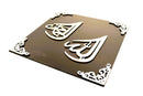 Square Home Deco Calligraphy – Allah &amp; Muhammad (Black & White Design)
