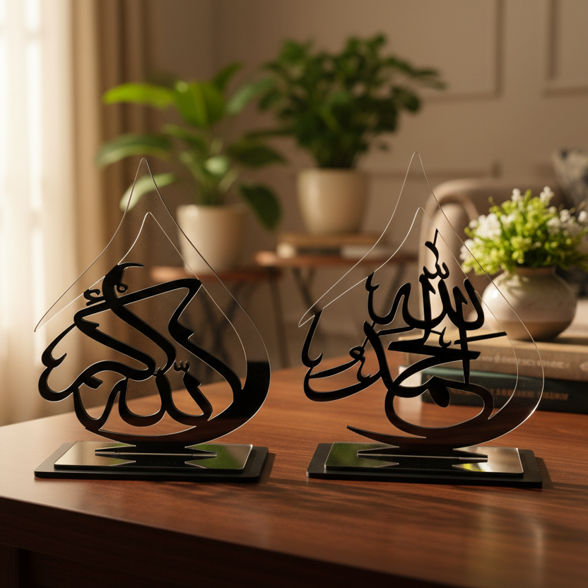 Home Deco Calligraphy – Alhamdulillah & Allahu Akbar (29 × 19 cm ...