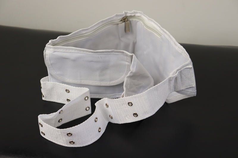 Hajj & Umrah Money Belt – White Travel Waist Pouch with Secure Pockets