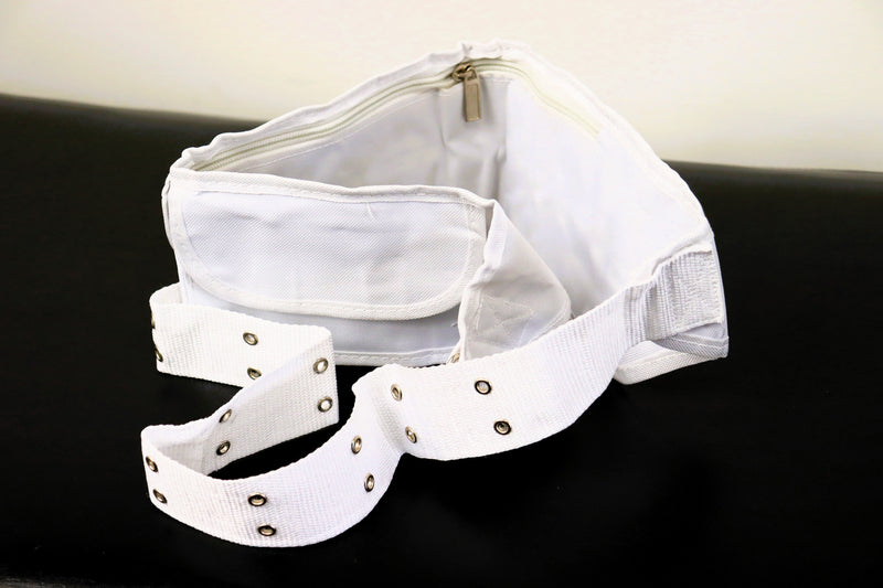 Hajj & Umrah Money Belt – White Travel Waist Pouch with Secure Pockets
