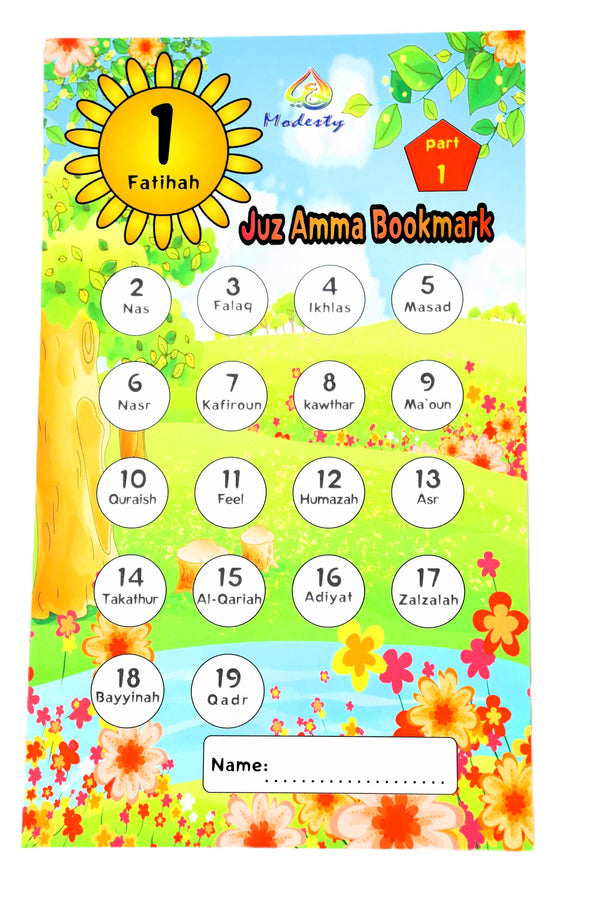 Juz Amma Bookmark & Stickers – Islamic Memorisation Tracker for Kids