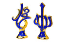 Allah & Muhammad Set | Gold & Blue Ceramic Decoration (HDAM01)