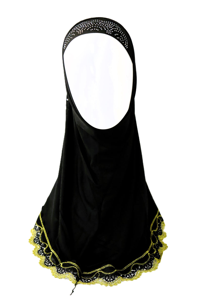 Hijab with Patterns & Designs | 10 Colours | MEDIUM