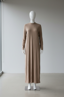Women’s Full Length Under Dress with Sleeves | Modest Inner Dress for Layering