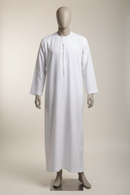 Classic Omani & Emirati White Thobe – Premium Traditional Khaleej Jubbah