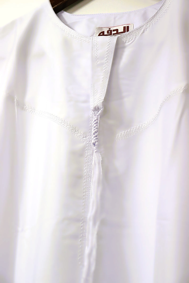 Classic Omani and Emirati Khaleej | Men's White Thobe