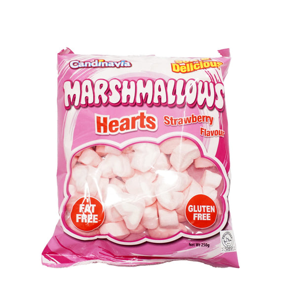 Marshmallow Strawberry Heart 250g