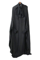 French Jilbab 1 Piece with Sleeves | Silky Nida Fabric (BLACK ONLY)- with 1 Layer Niqab