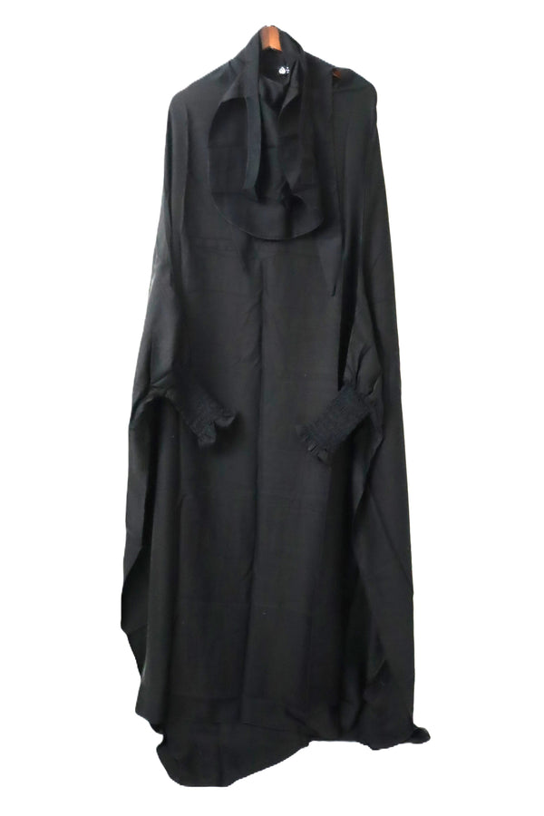 French Jilbab 1 Piece with Sleeves | Silky Nida Fabric (BLACK ONLY)