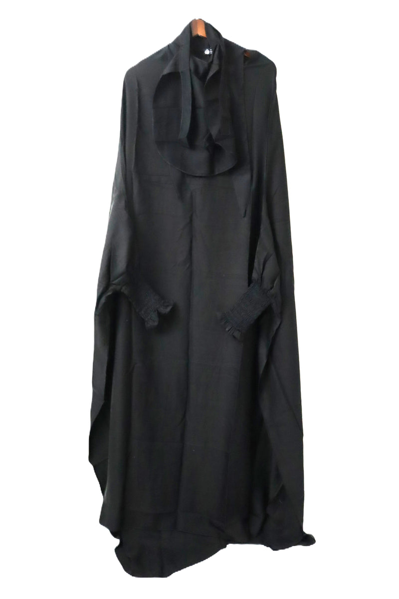 French Jilbab 1 Piece with Sleeves | Silky Nida Fabric (BLACK ONLY)