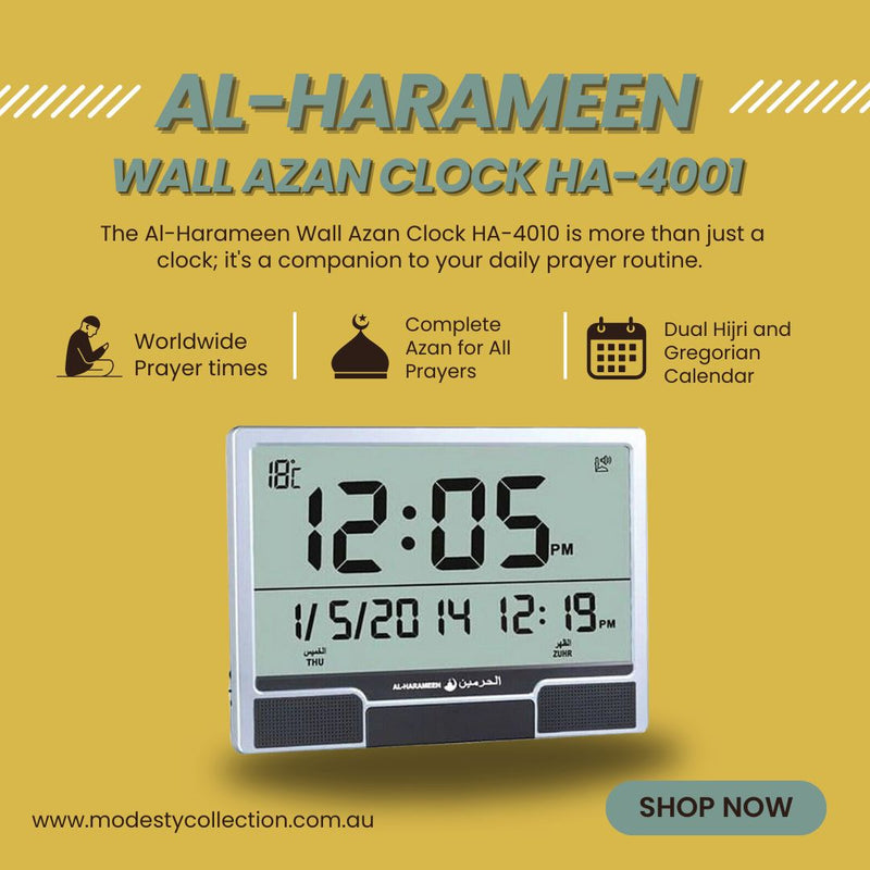 Al-Harameen Wall Azan Clock HA-4001
