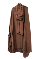 French Jilbab | 2 Piece Set With Sleeves & 1 layer niqab