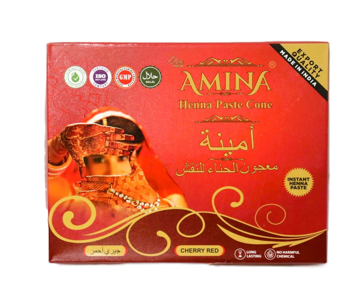 Natural Henna Cones – 12 Pack Cherry Red (Chemical-Free) - Modesty