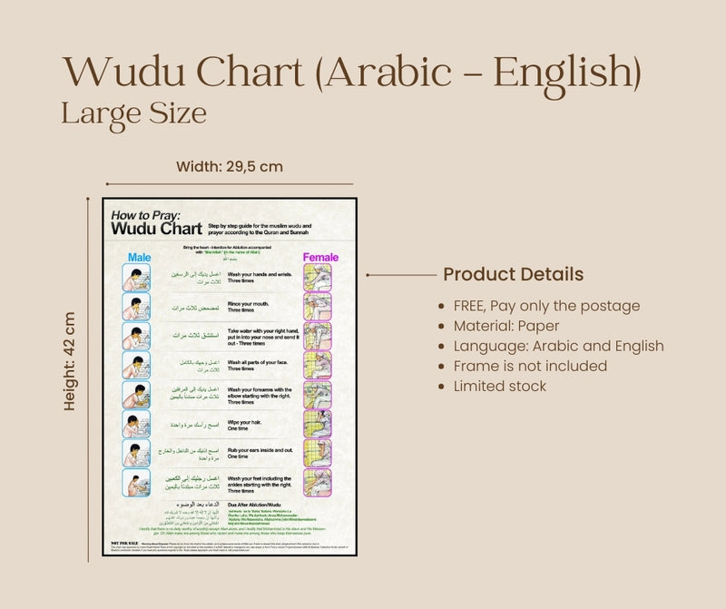 Wudu Chart  A3 size (Free)