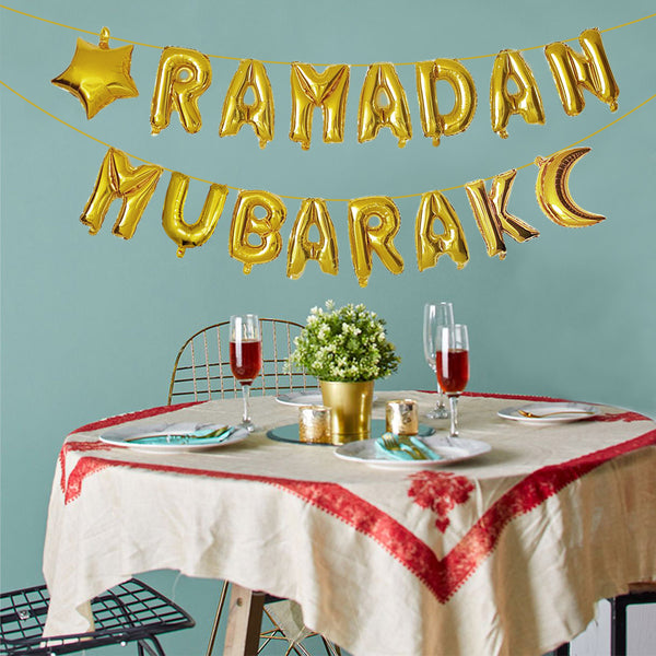 Ramadan Mubarak Foil Balloon | 16" Festive Party Decoration