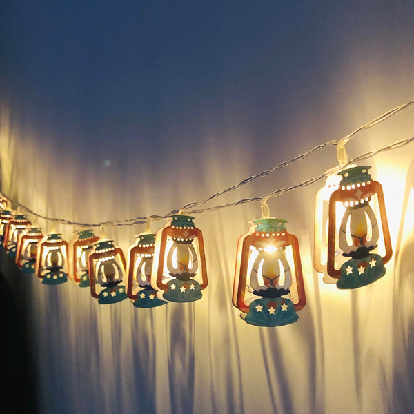 Eid LED Light Garland - Oil Lamp | 1.65M String Lights with 10 Warm LEDs