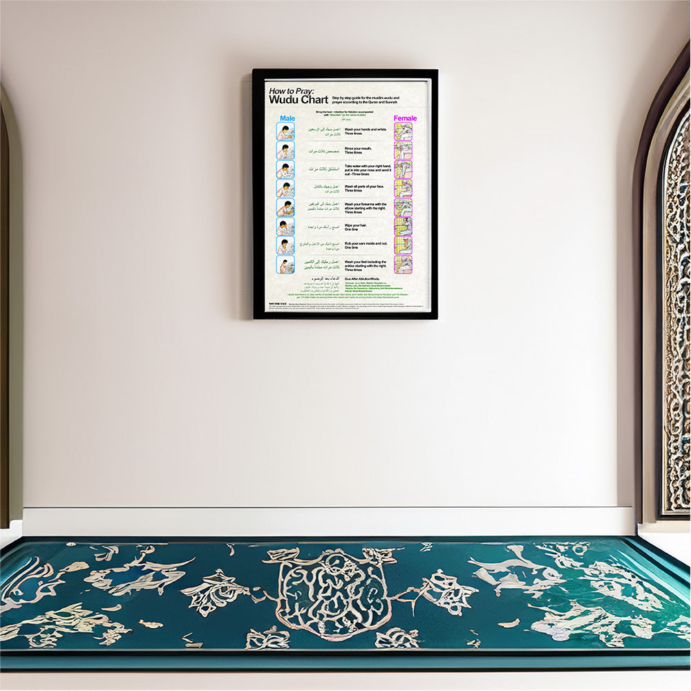 Wudu Chart A3 size - Modesty Collection