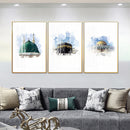 Three Piece Wall frame | Three Harams | Makkah | Madina | Al Aqsa