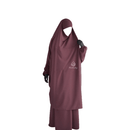 French Jilbab | 2 Piece Set With Sleeves & 1 layer niqab