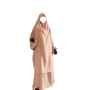 French Jilbab | 2 Piece Set With Sleeves & 1 layer niqab
